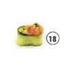 18. Agurk m. Avocado & Spicy Laks Gunkan (1 stk.)